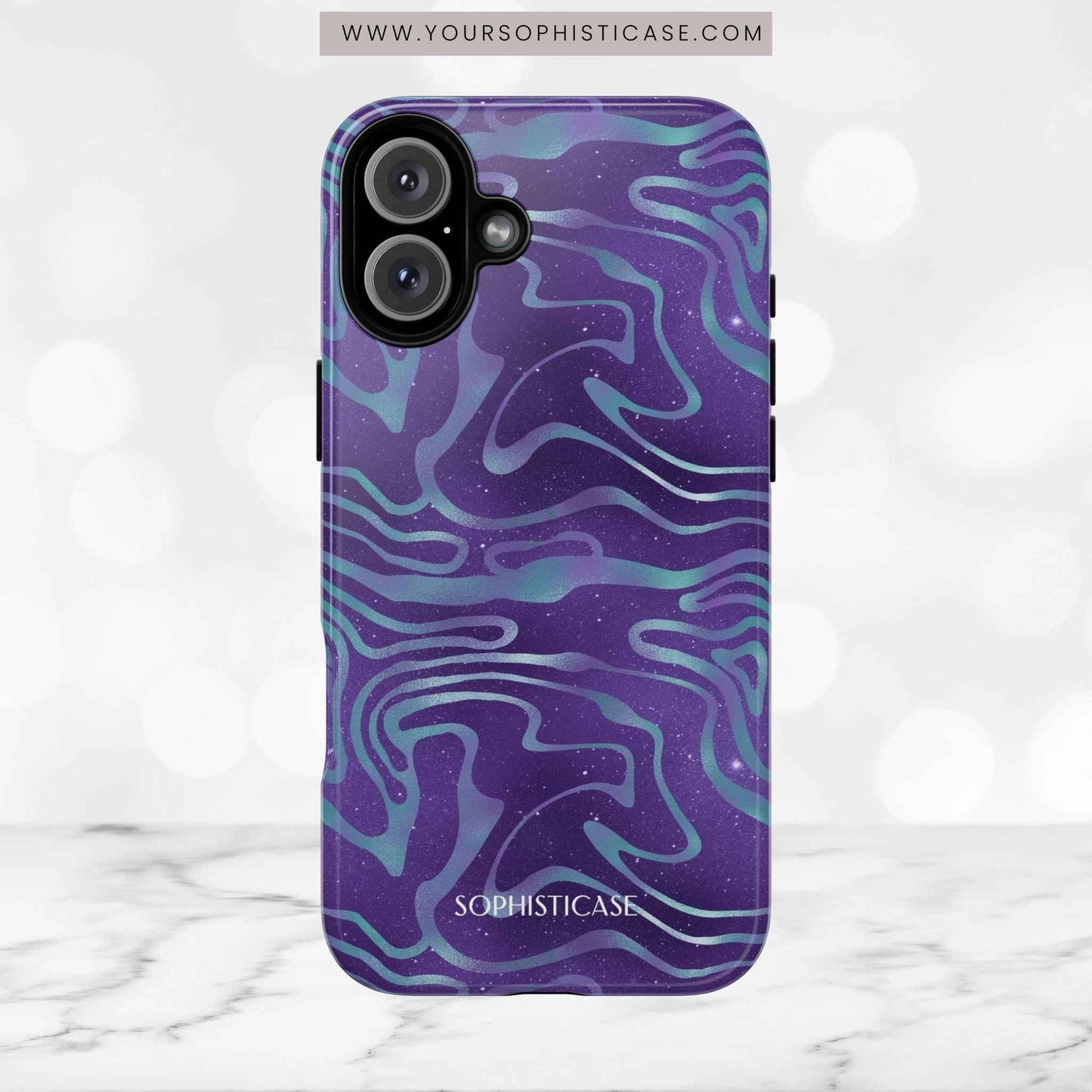 Cosmic Zebra in Blue & Purple - iPhone Case, Samsung Galaxy Case, Google Pixel Case