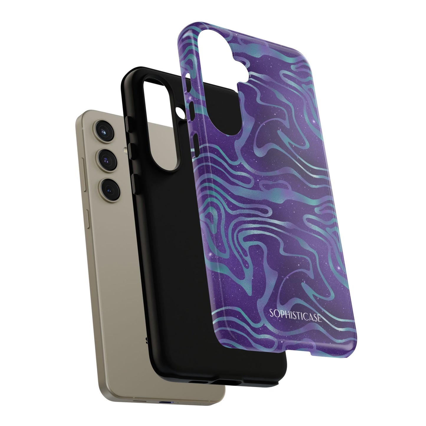 Cosmic Zebra in Blue & Purple - iPhone Case, Samsung Galaxy Case, Google Pixel Case