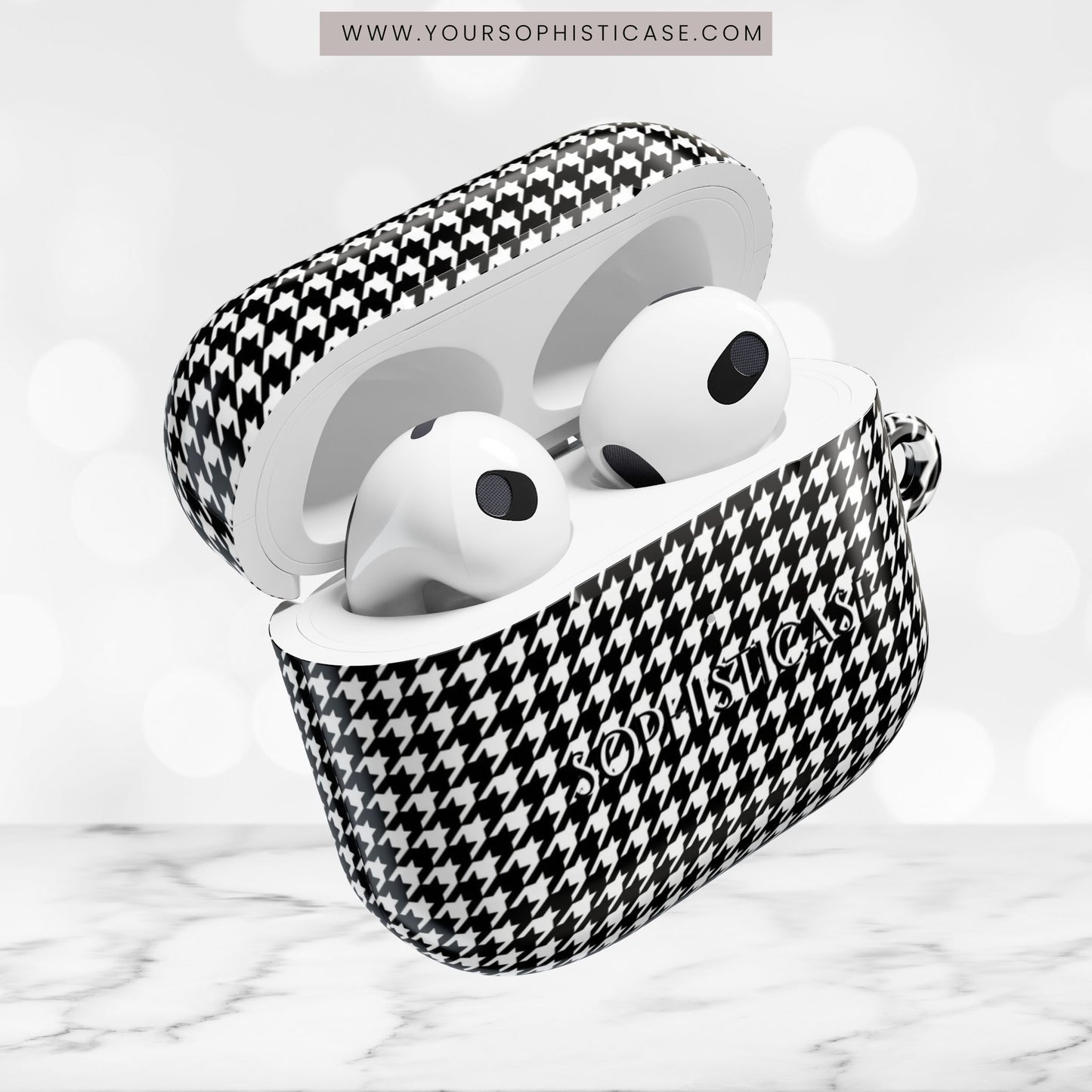 AirPod Cases - Houndstooth in Black