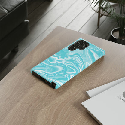 Liquid Dreams in Aqua - Tough Phone Case