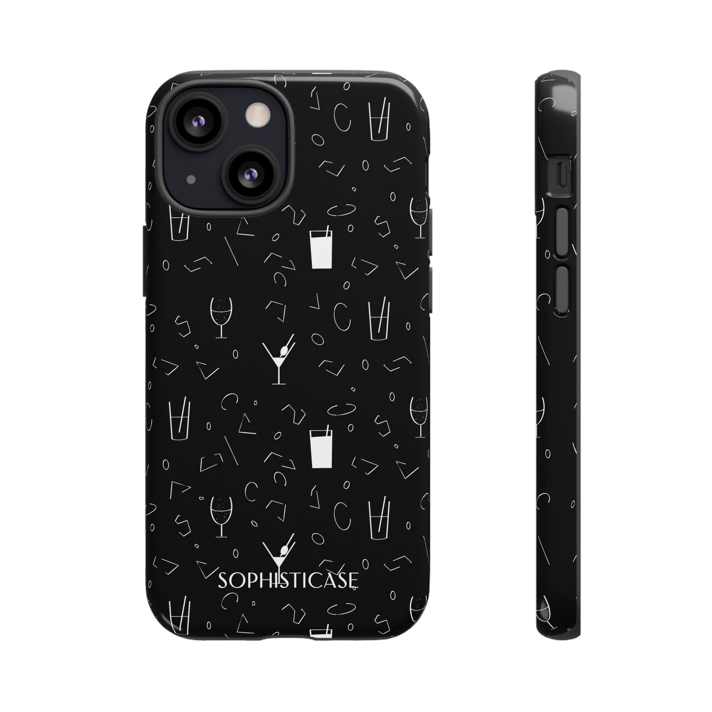 Cocktail Hour in Black - Tough Phone Case for iPhone