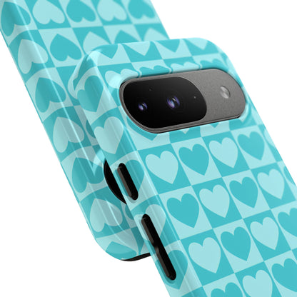 Tough Love in Aqua - Tough Phone Case