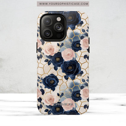 Royal Floral in Navy Hive - iPhone Magsafe Case