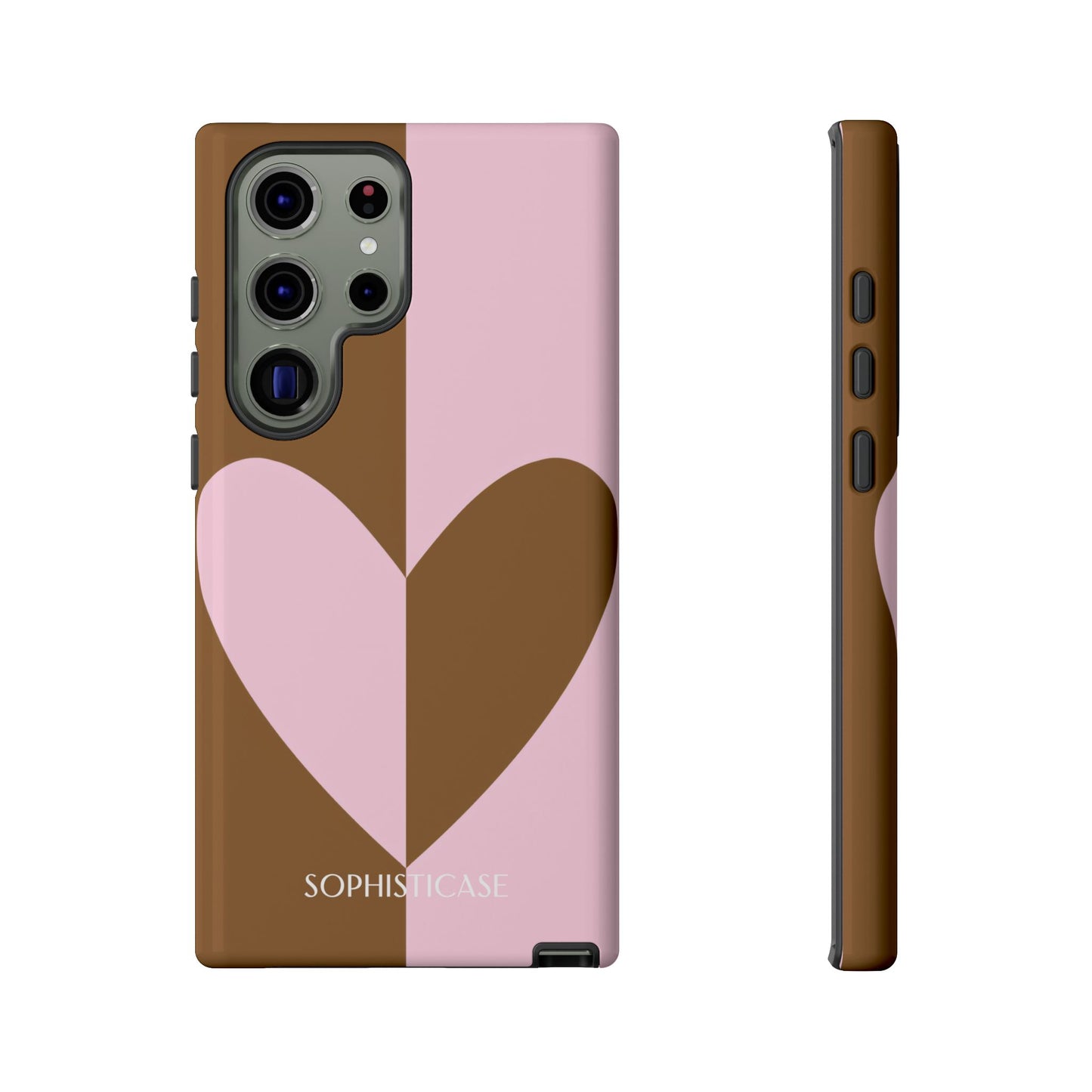 Be Mine in Pink and Brown - iPhone Case, Samsung Galaxy Case, Google Pixel Case