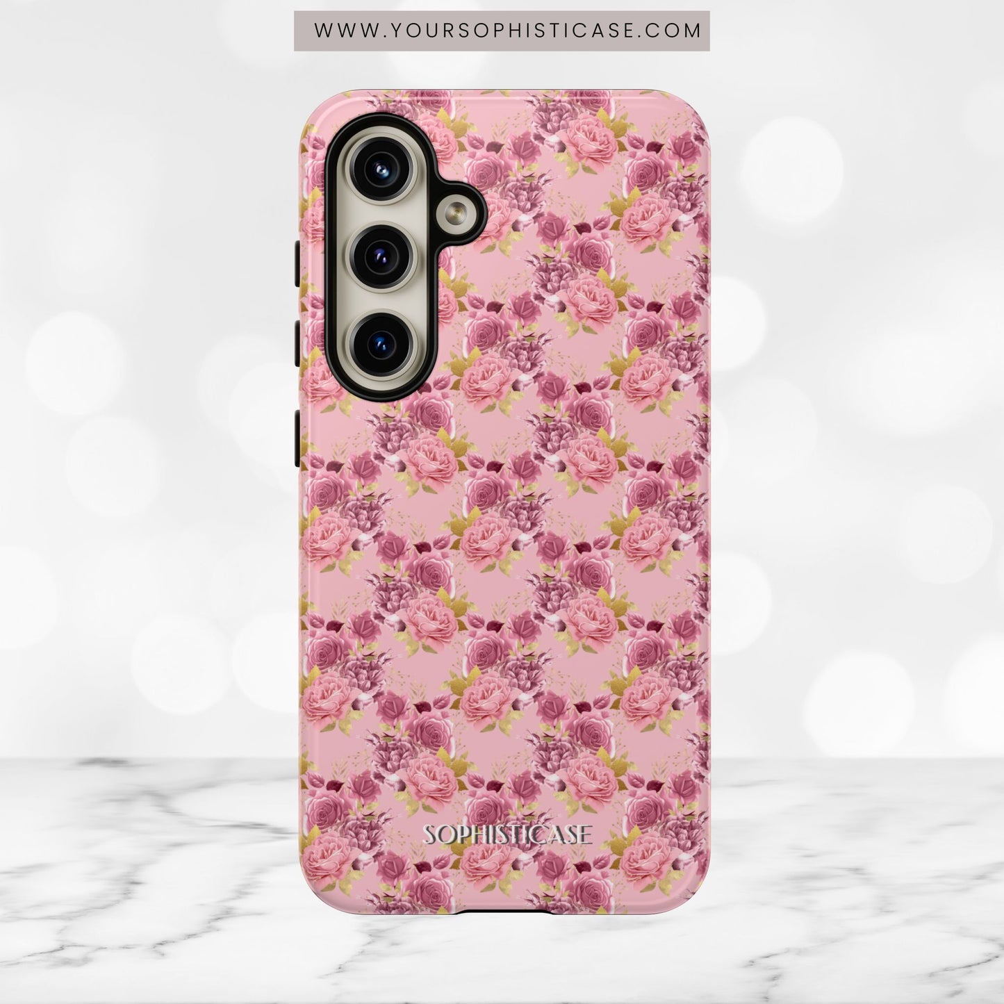 Rose Diamond Romance in Amelie - Tough Phone Case