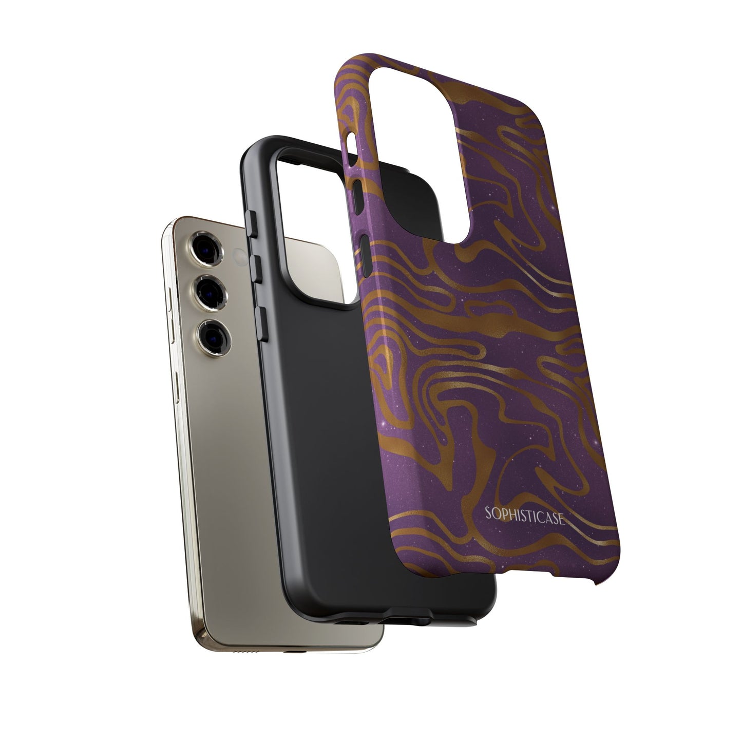 Cosmic Gold in Purple - iPhone Case, Samsung Galaxy Case, Google Pixel Case