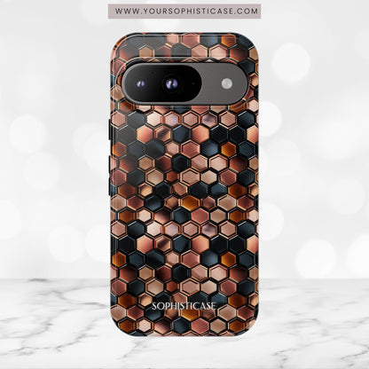 Rose' Runway in Honeycomb Mosaic - Tough Phone Case