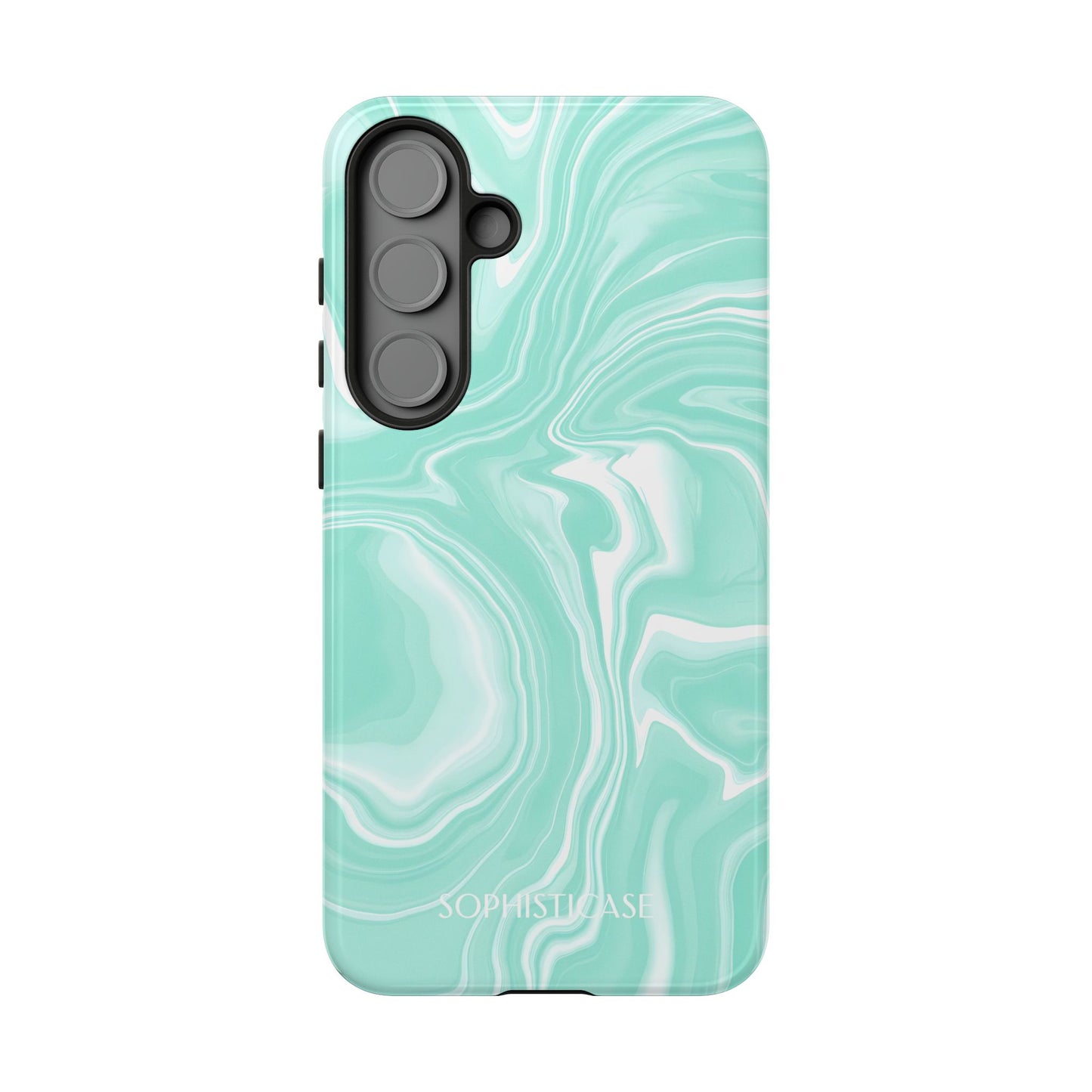 Liquid Dreams in Green - Drop Proof Phone Case for Samsung Galaxy