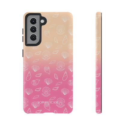 Seashell Society in Sandy Pink Sunset - iPhone Case, Samsung Galaxy Case, Google Pixel Case