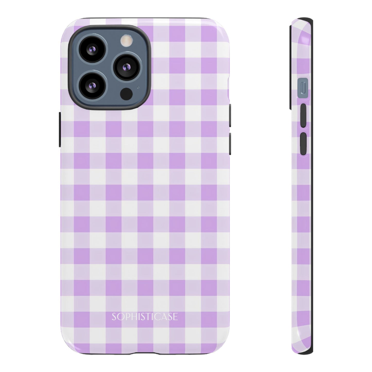 Gingham in Purple - iPhone Case, Samsung Galaxy Case, Google Pixel Case