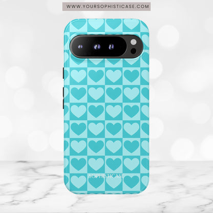 Tough Love in Aqua - Tough Phone Case