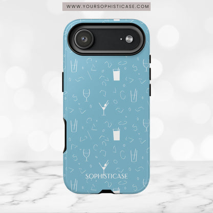 Cocktail Hour in Blue - iPhone Case