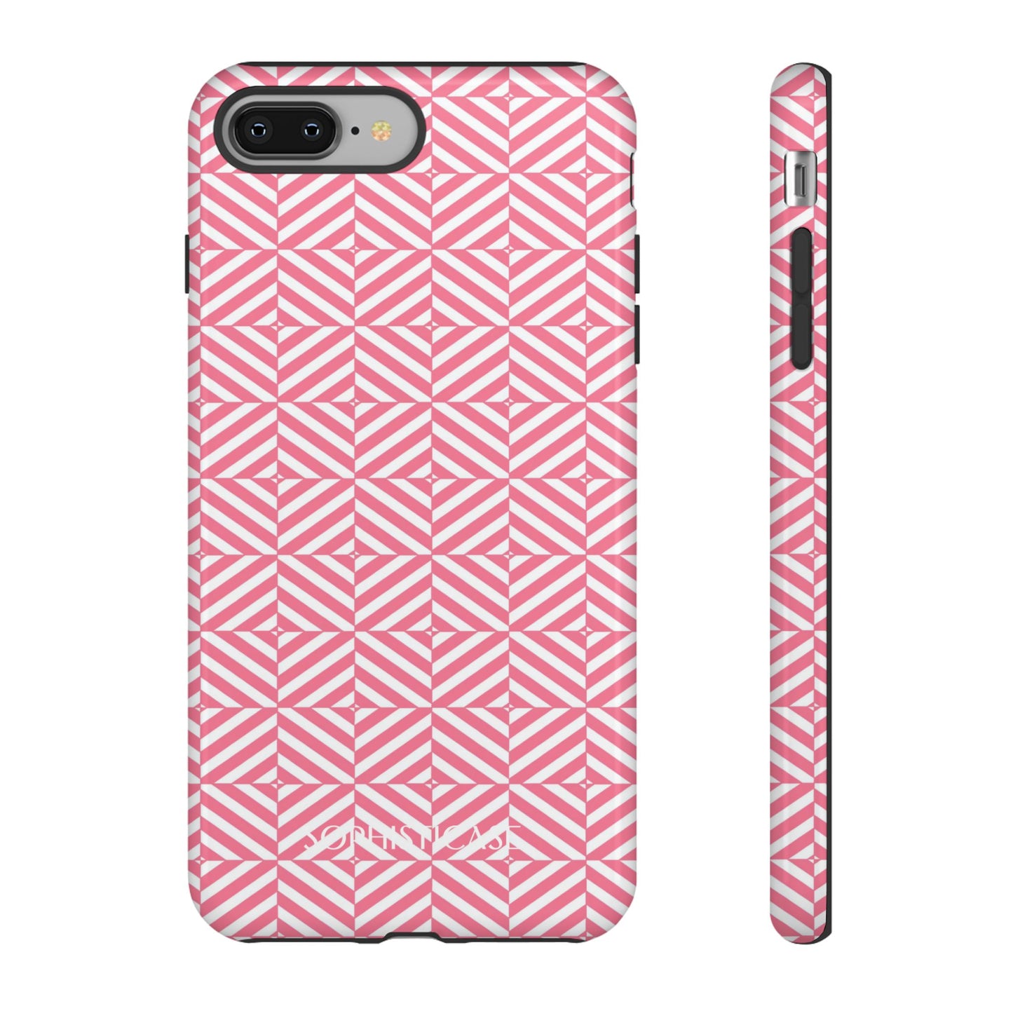 Illusions in Salmon - Dual Layer Shockproof Phone Case for iPhone, Google Pixel and Samsung Galaxy