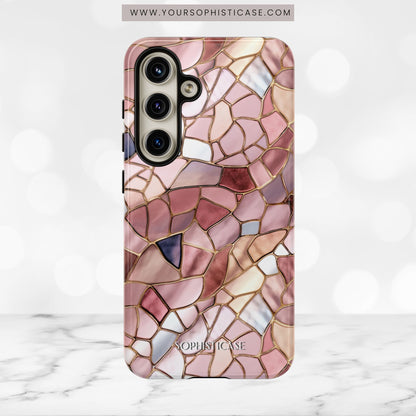 Rose' Runway in Pink Mosaic - Tough Phone Case