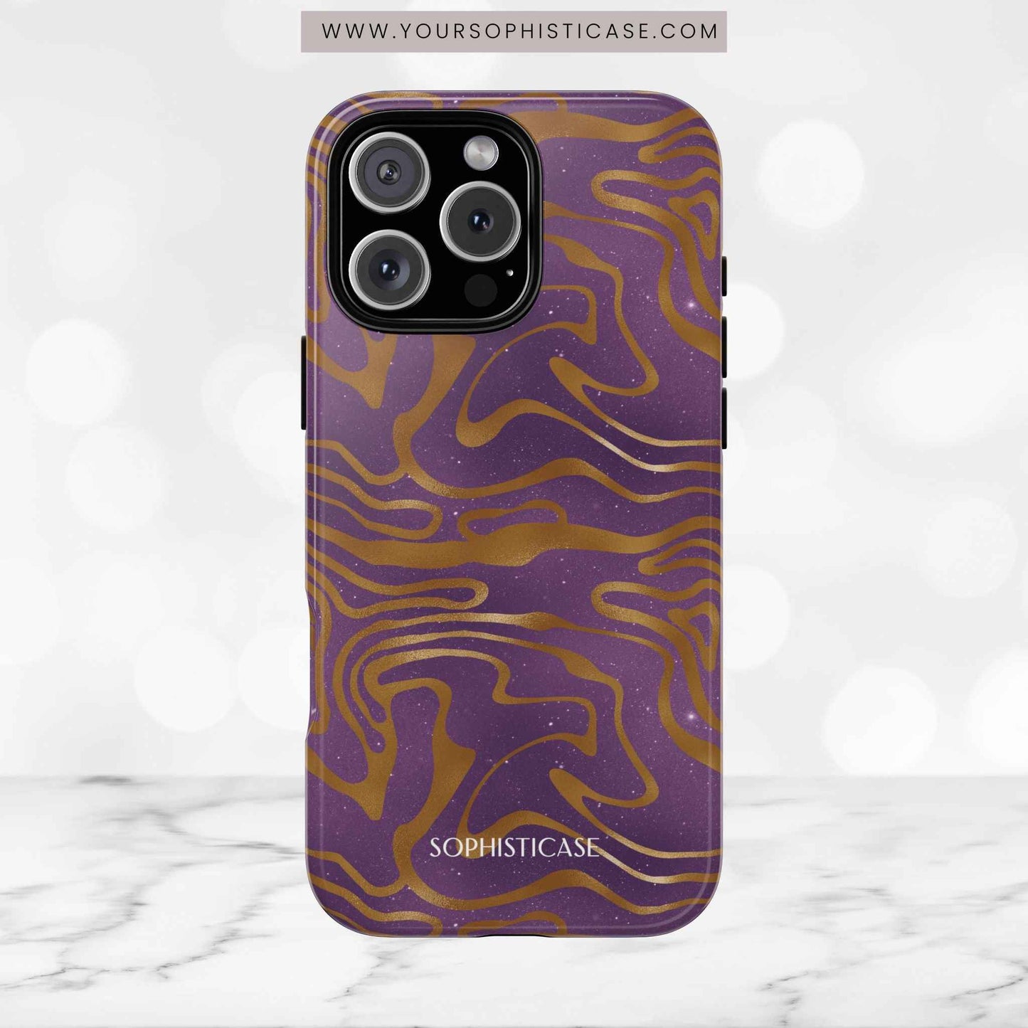 Cosmic Zebra in Purple - iPhone Case, Samsung Galaxy Case, Google Pixel Case