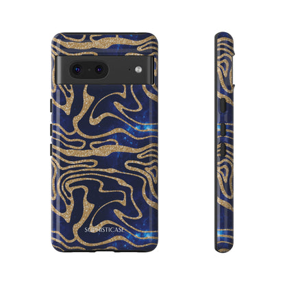 Cosmic Gold in Blue - iPhone Case, Samsung Galaxy Case, Google Pixel Case