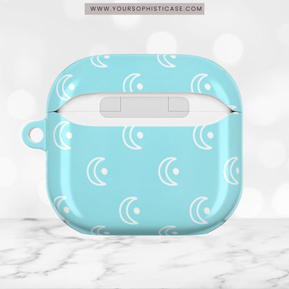 AirPod Cases - Moon Phase in Aqua