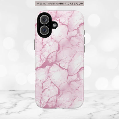 Marble Opulence in Pink - iPhone Case