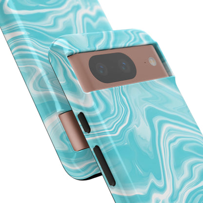 Liquid Dreams in Aqua - Tough Phone Case