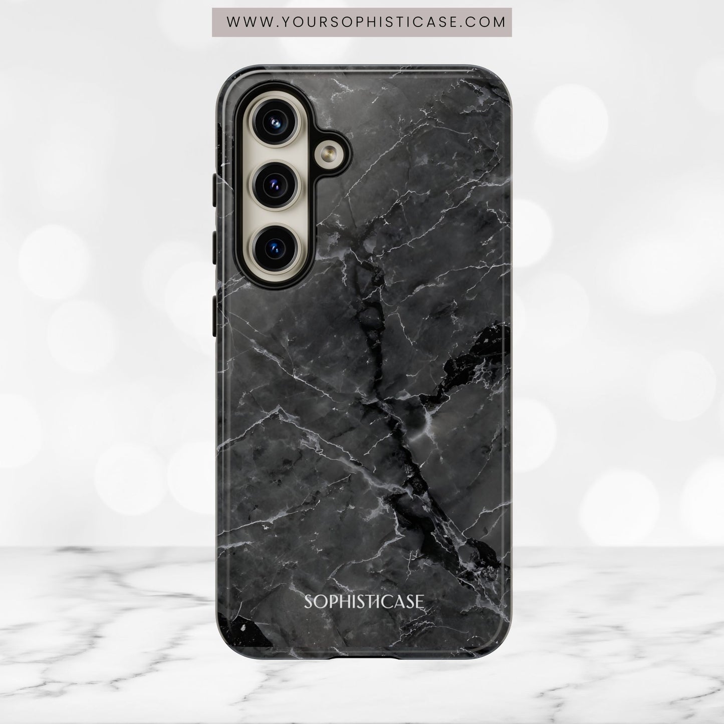 Marble Opulence in Black - iPhone Case, Samsung Galaxy Case, Google Pixel Case