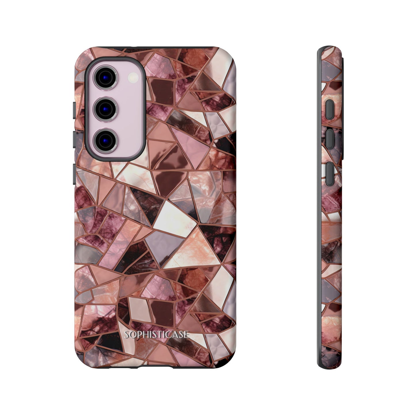 Rose' Runway in Merlot Mosaic - Tough Phone Case