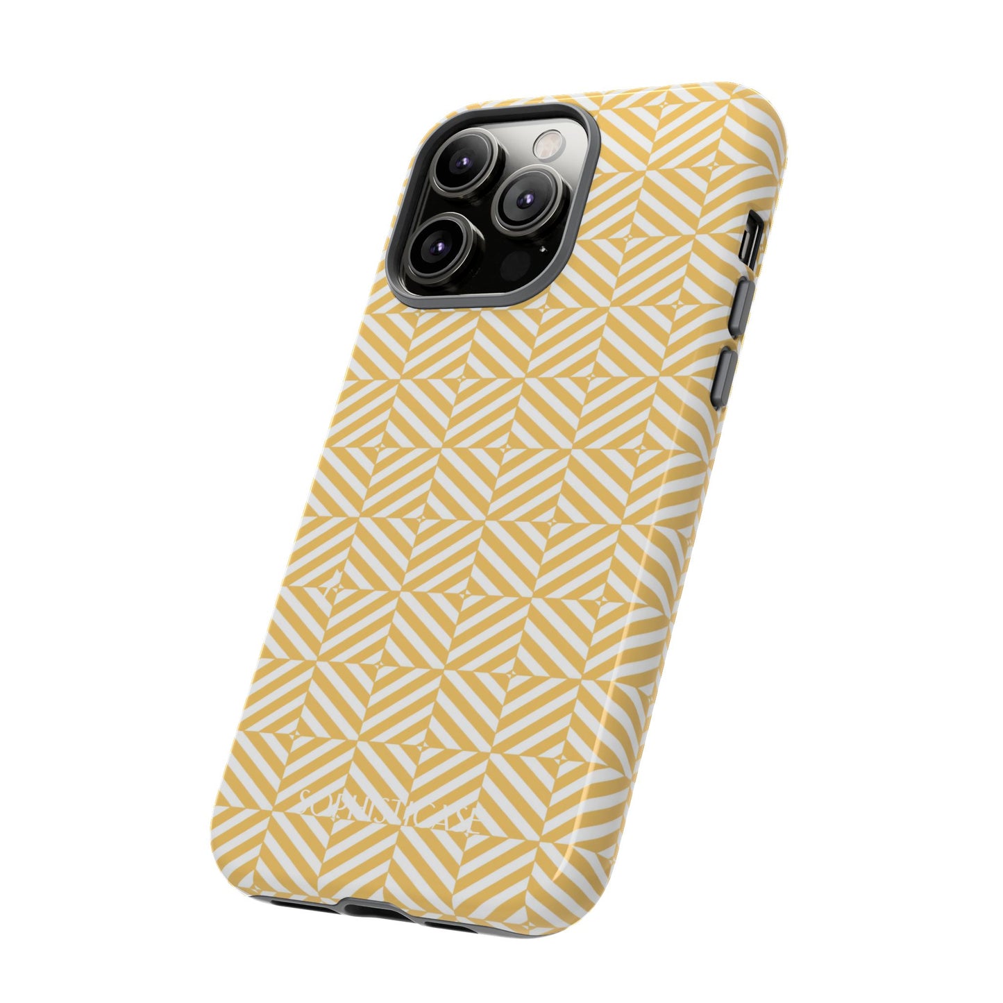 Illusions in Yellow - Dual Layer Shockproof Phone Case for iPhone, Google Pixel and Samsung Galaxy