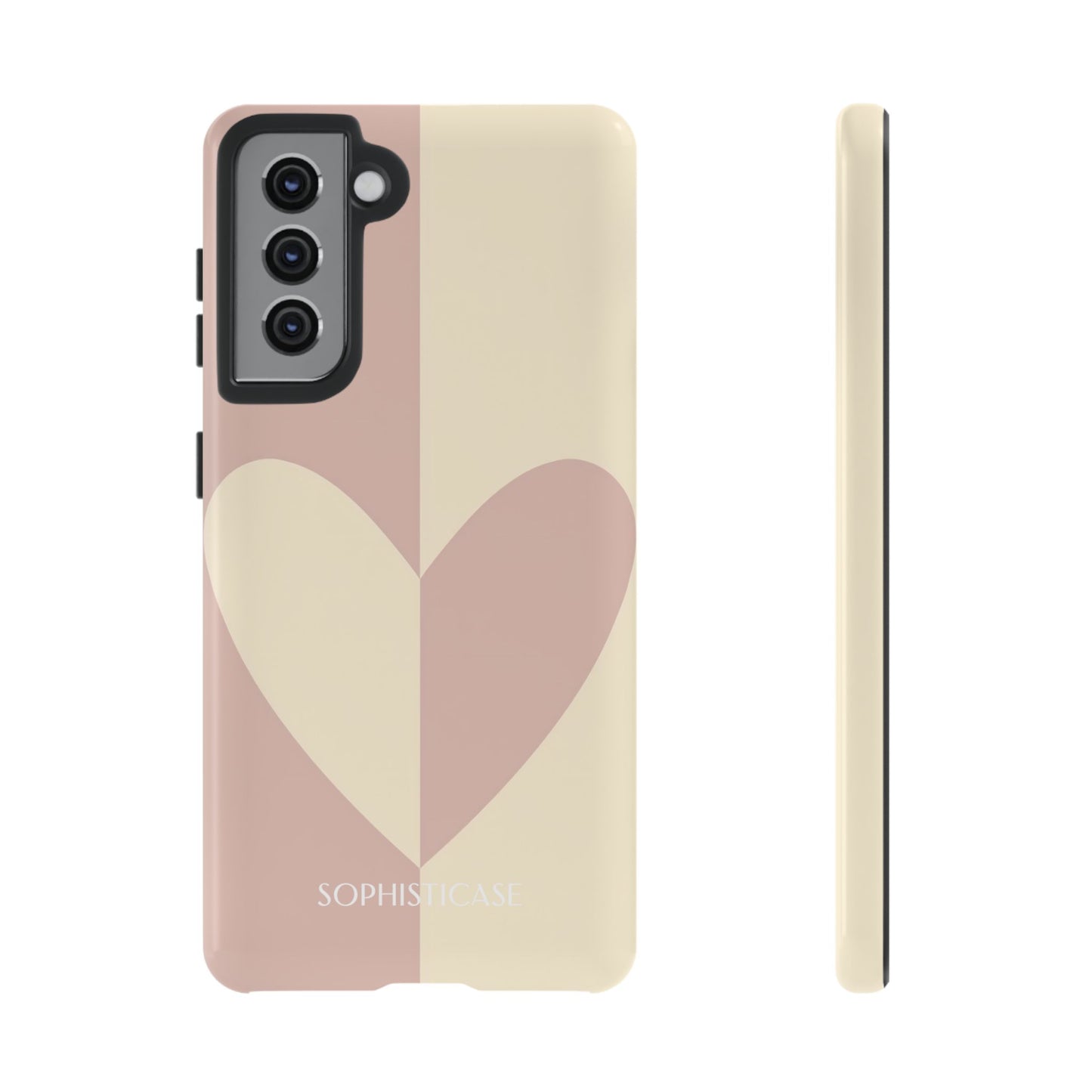 Be Mine in Brown and Beige - Drop Proof Phone Case for Samsung Galaxy