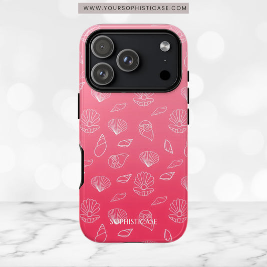 Seashell Society in Sunset Pink - iPhone Case