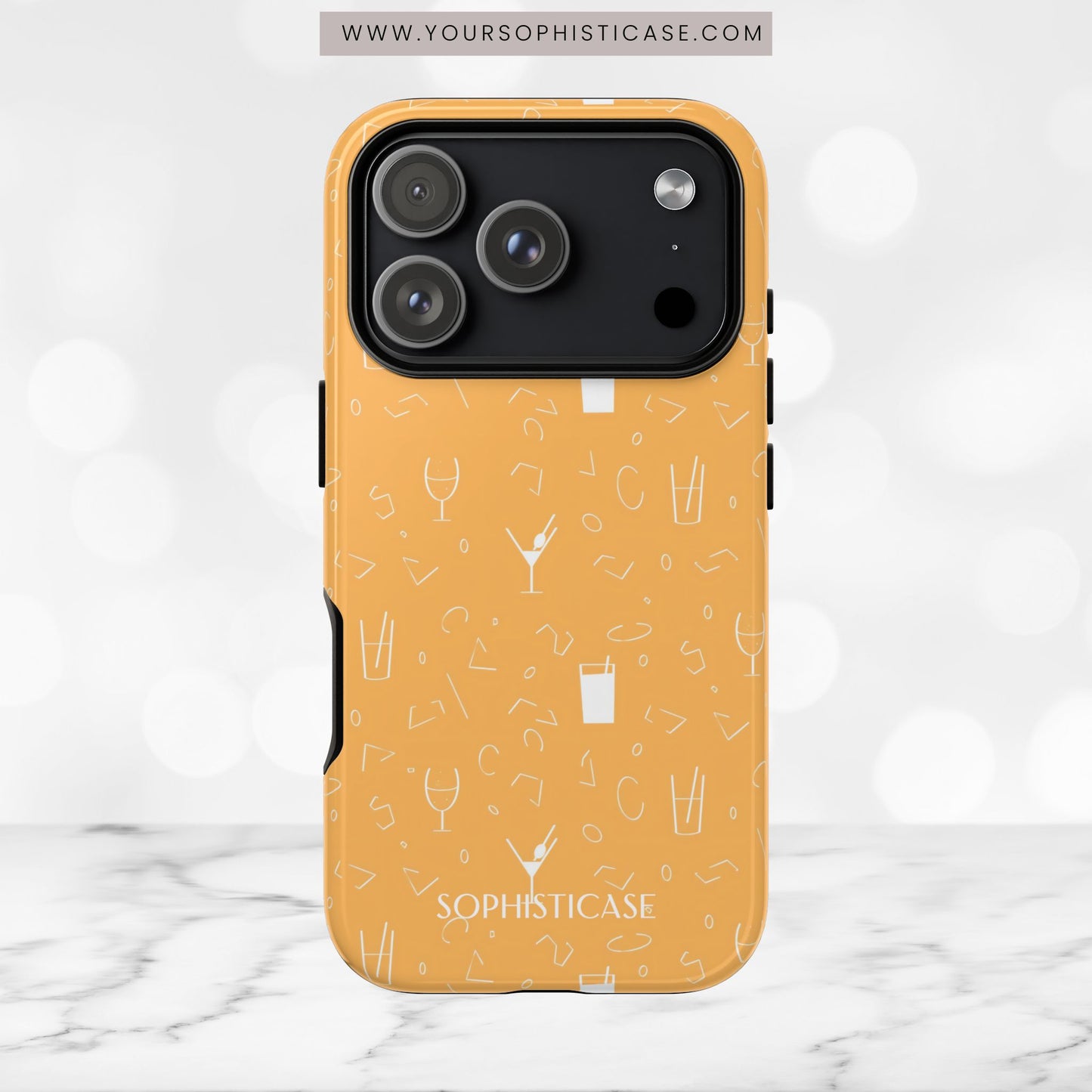 Cocktail Hour in Yellow - iPhone Case