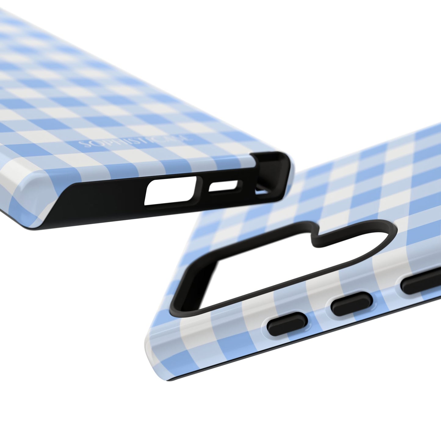 Gingham in Blue - iPhone Case, Samsung Galaxy Case, Google Pixel Case