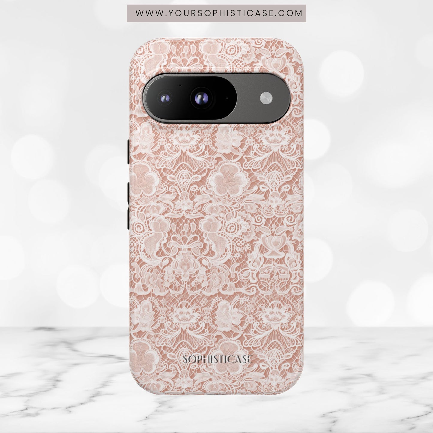 Luxe Lace in Brown - iPhone Case, Samsung Galaxy Case, Google Pixel Case