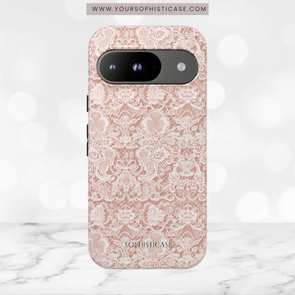 Luxe Lace in Brown - iPhone Case, Samsung Galaxy Case, Google Pixel Case