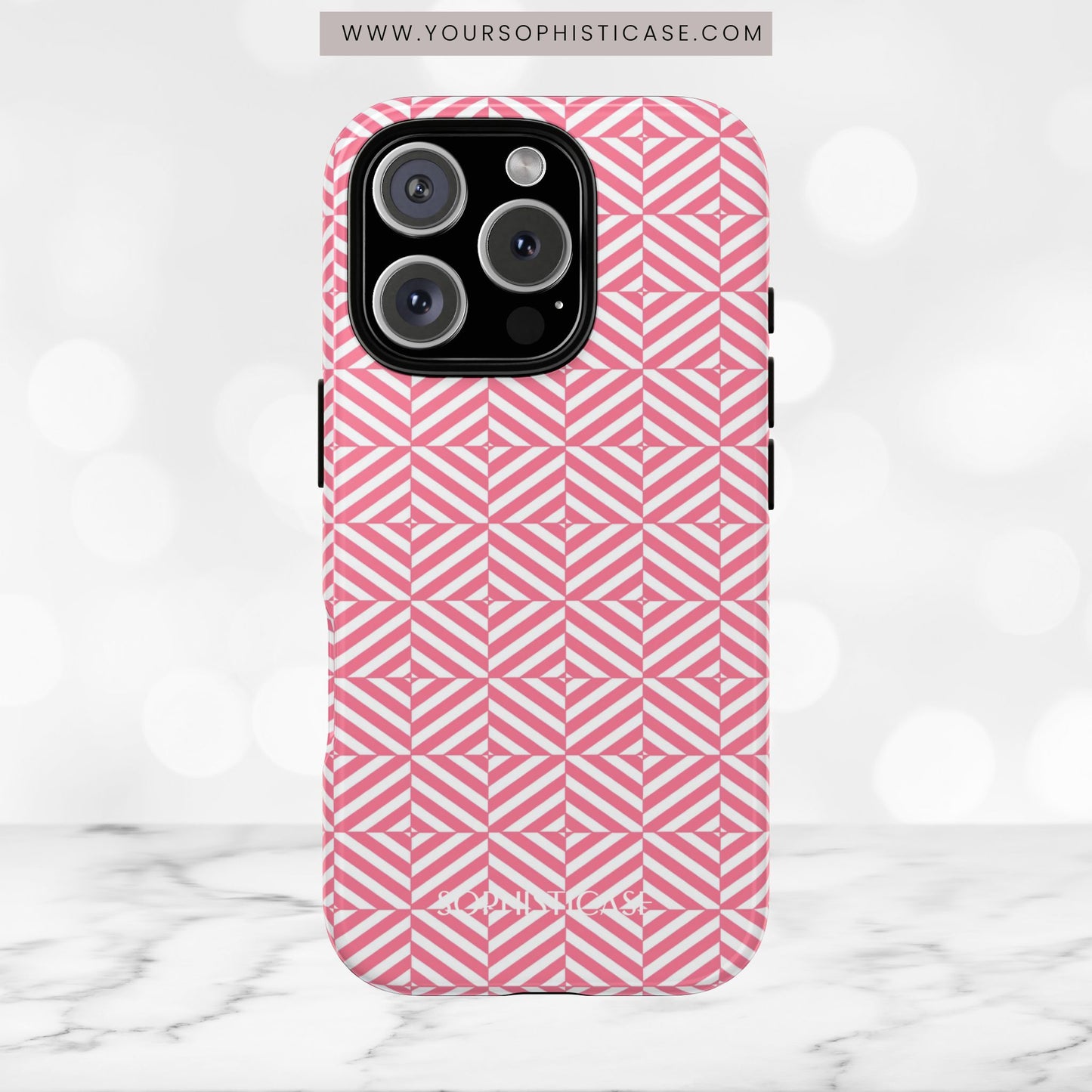 Illusions in Salmon - iPhone Case, Samsung Galaxy Case, Google Pixel Case
