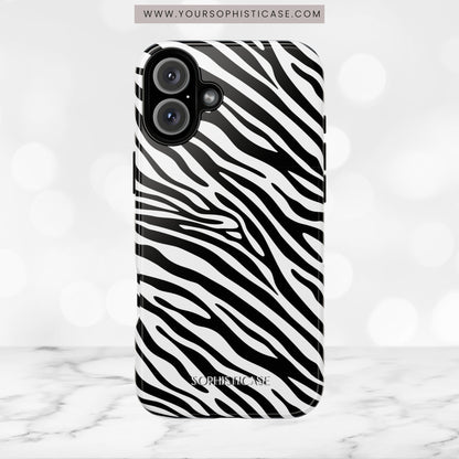 Dark Thoughts in Urban Zebra - Tough Phone Case