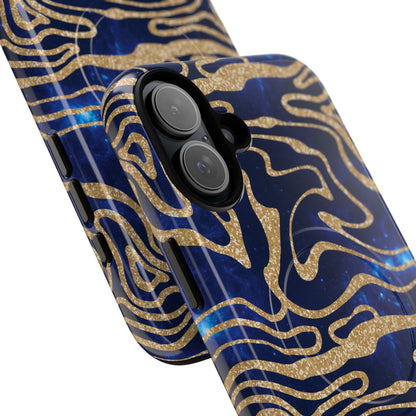 Cosmic Gold in Blue - iPhone Magsafe Case