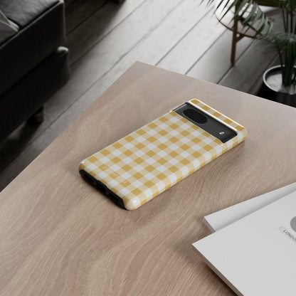 Gingham in Yellow - Tough Phone Case