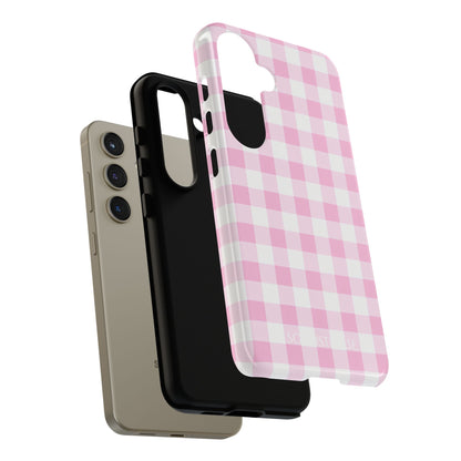 Gingham in Pink - Protective Phone Case for Samsung Galaxy