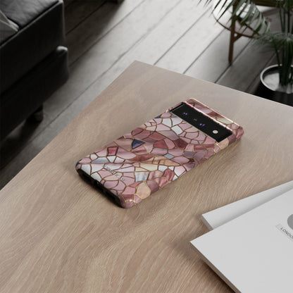 Rose' Runway in Pink Mosaic - Tough Phone Case