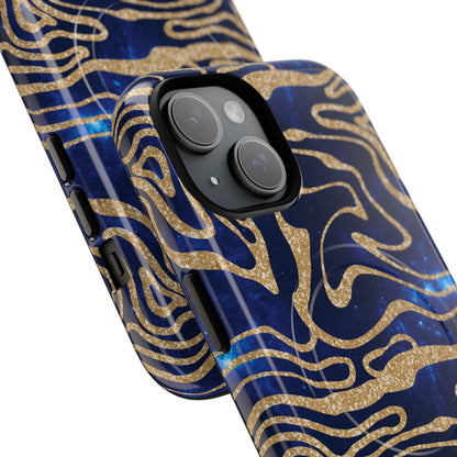 Cosmic Gold in Blue - iPhone Magsafe Case