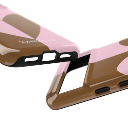 Be Mine in Pink and Brown - iPhone Case, Samsung Galaxy Case, Google Pixel Case