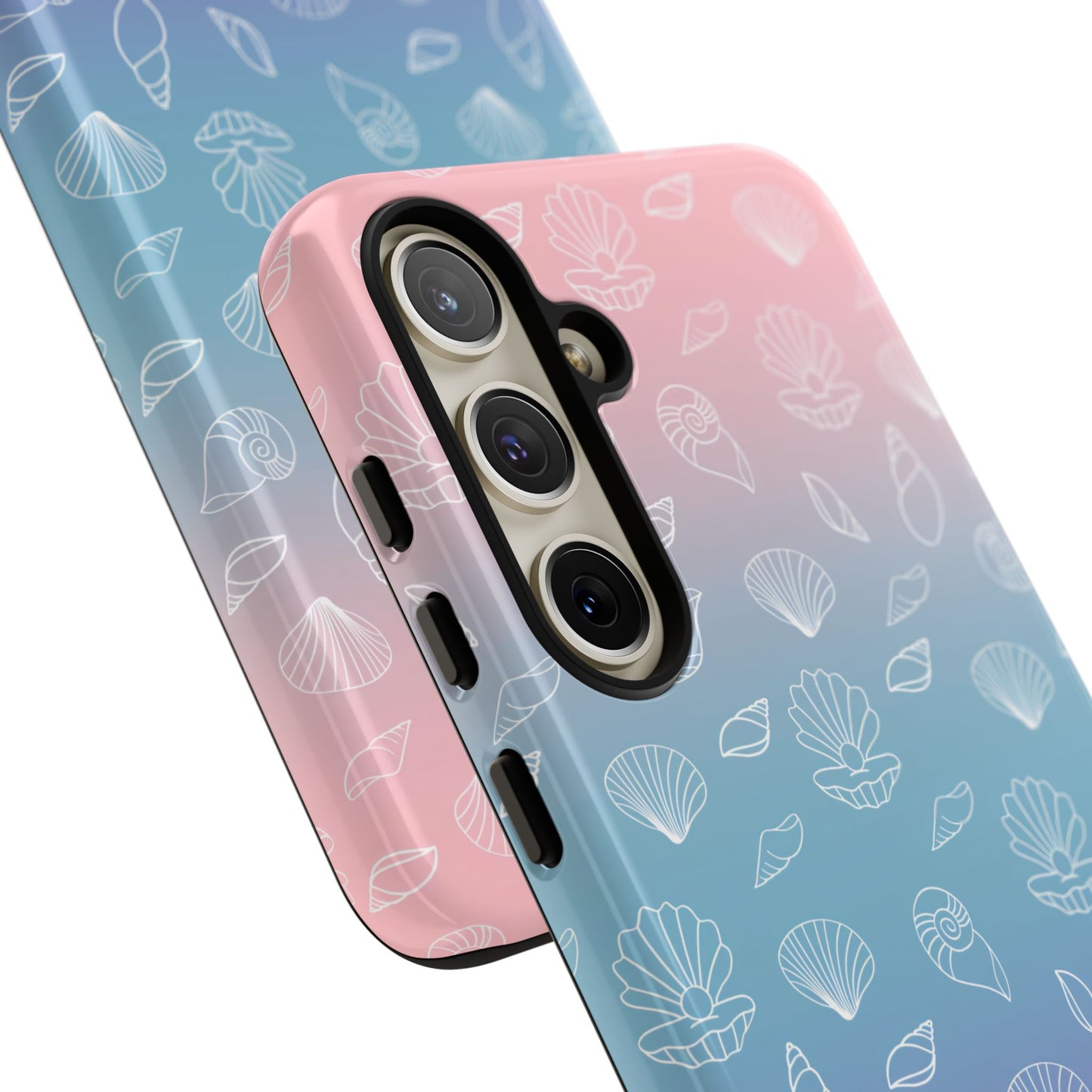 Seashell Society in Pink Blue & Purple Sunset - iPhone Case, Samsung Galaxy Case, Google Pixel Case