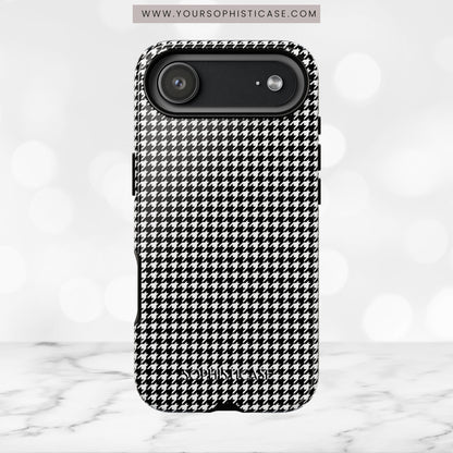 Houndstooth in Black - iPhone Case
