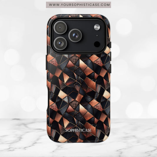 Rose' Runway in Noir Mosaic - Tough Phone Case