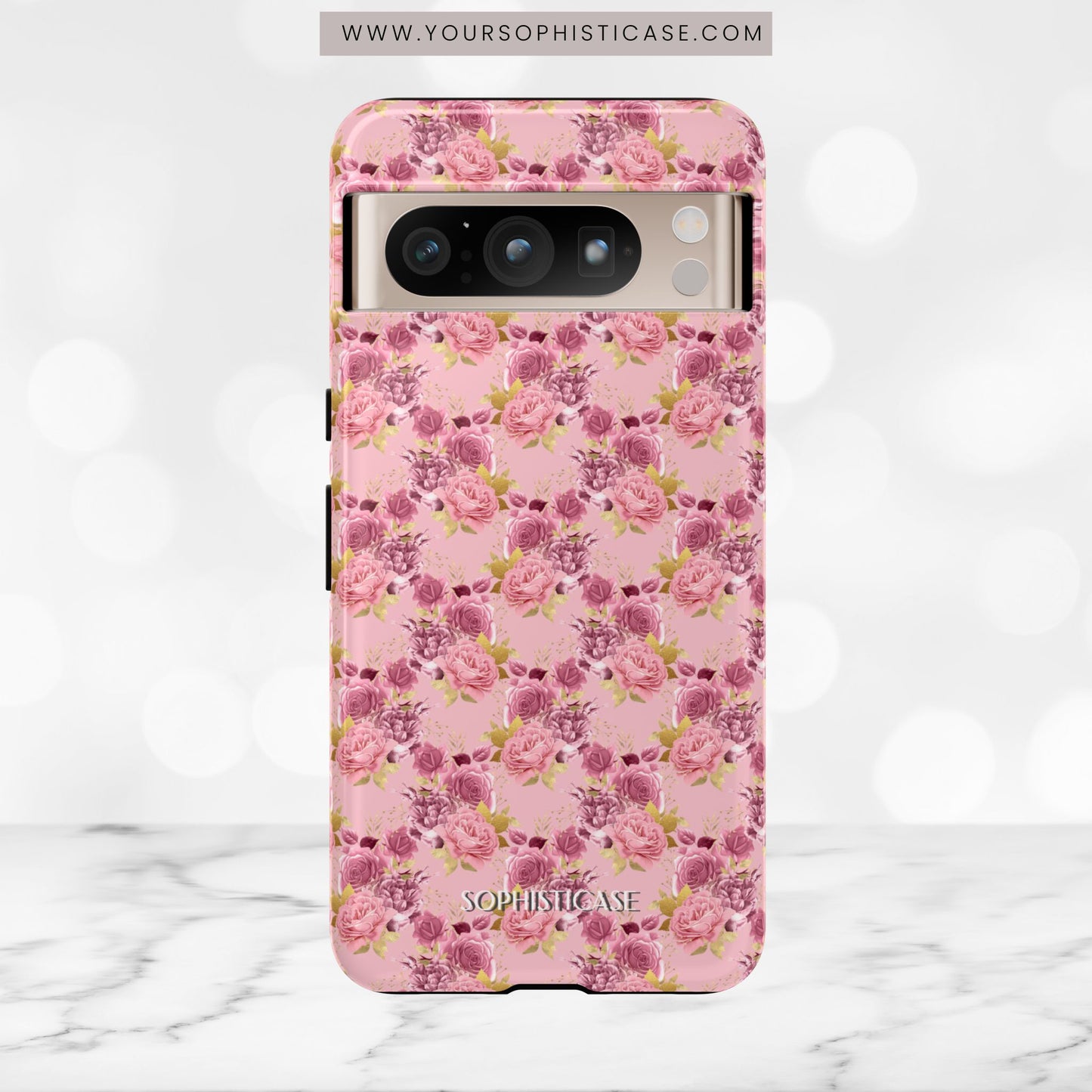 Rose Diamond Romance in Amelie - Tough Phone Case