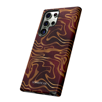 Cosmic Gold in Red - iPhone Case, Samsung Galaxy Case, Google Pixel Case