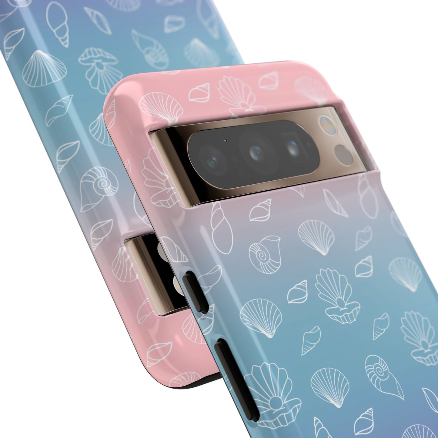 Seashell Society in Pink Blue & Purple Sunset - iPhone Case, Samsung Galaxy Case, Google Pixel Case