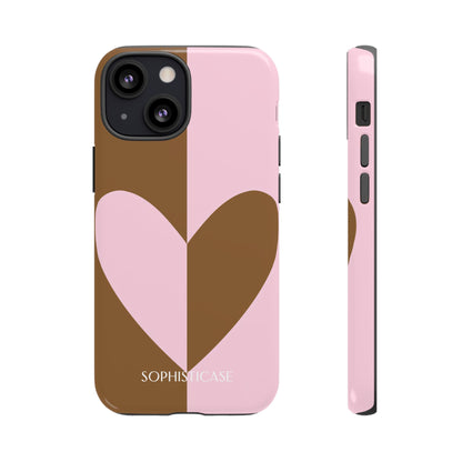 Be Mine in Pink and Brown - Tough Phone Case for iPhone