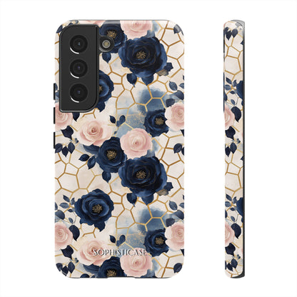 Royal Floral in Navy Hive - Tough Phone Case