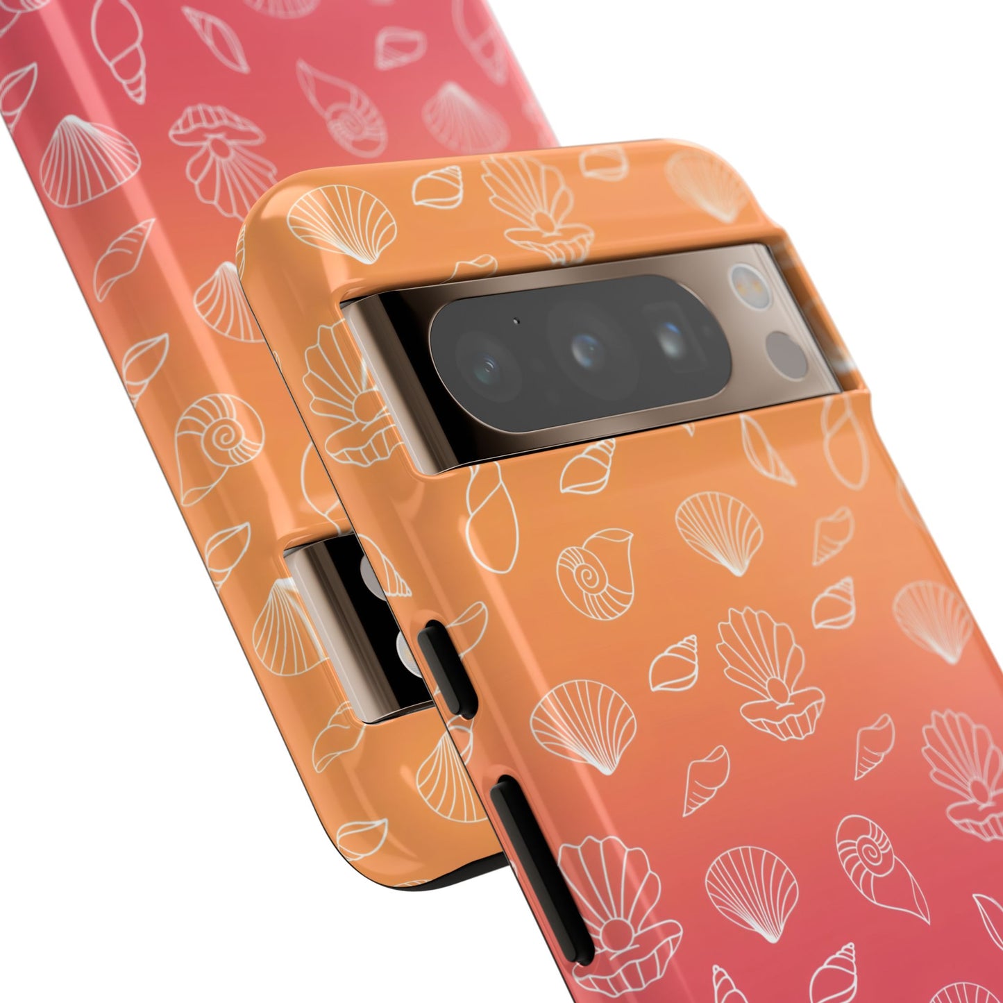 Seashell Society in Sunset Orange - iPhone Case, Samsung Galaxy Case, Google Pixel Case