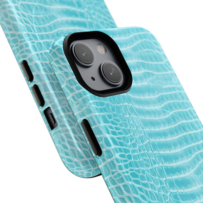 Luxe Leather in Aqua - Magsafe Case